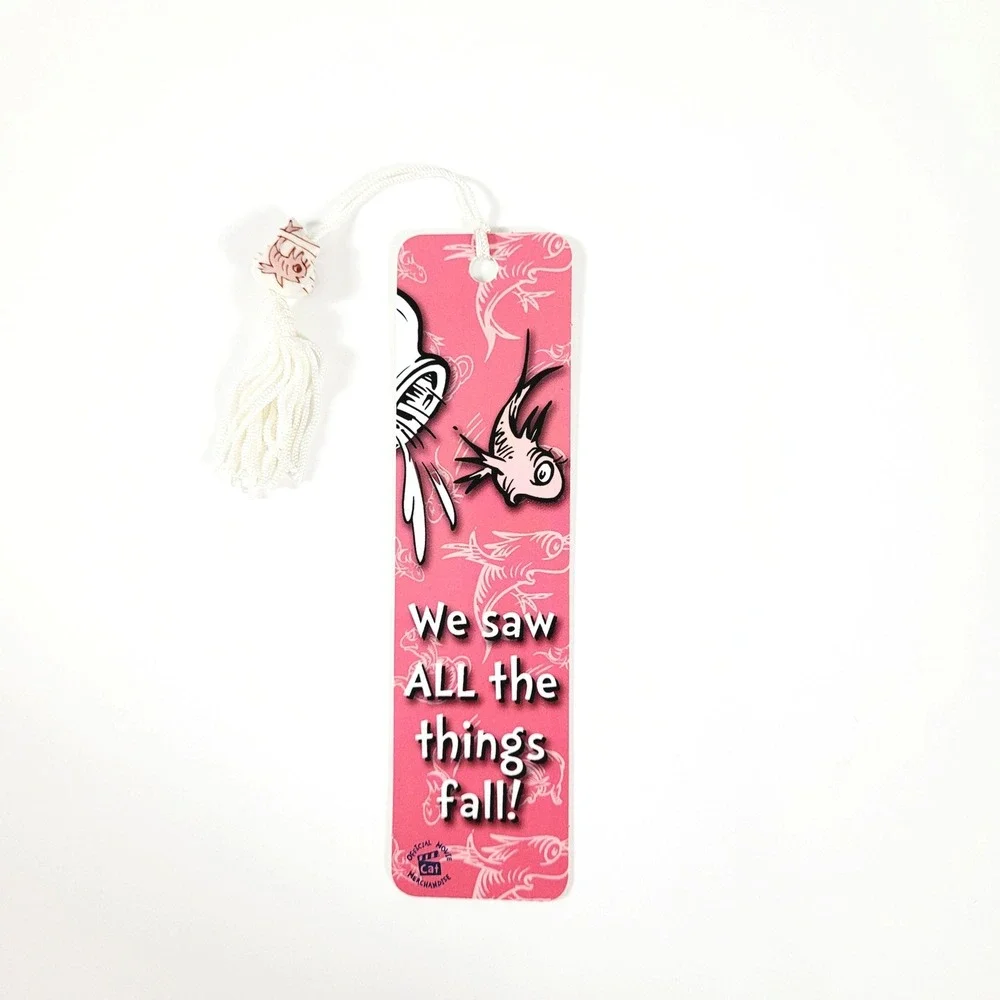 Vintage Y2K Dr. Seuss Movie Bookmark Fish Beaded Cat Hat 2003 Antioch CEBM-24368